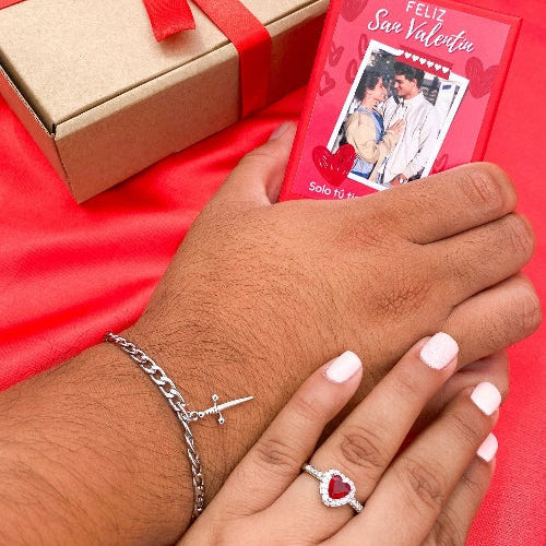 Pulsera + Anillo Espada Corazón - Regalo simbólico⚔️❤️