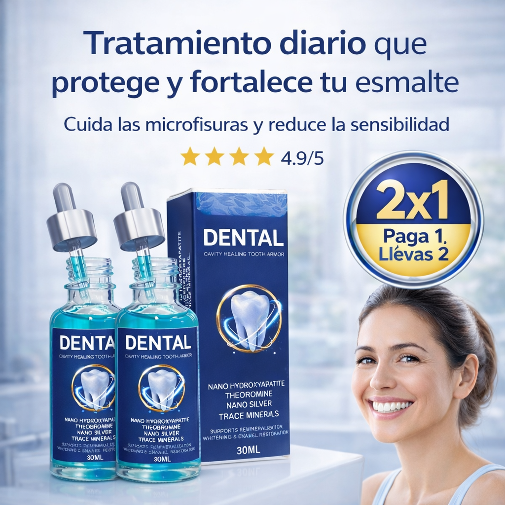 Dental Cavity Healing 2X1 – Blanqueamiento y Protección del Esmalte