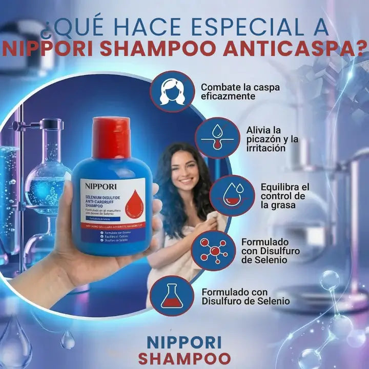 Nippori Selenium 300ml – Adiós Caspa y Grasa