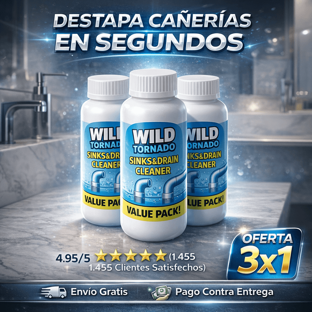 3x1 ¡Mega Promo! Súper Destapador de Cañerías Wild Tornado