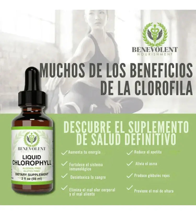 Clorofila Liquida Benevolet 2X1 - Ayuda a desinflamar