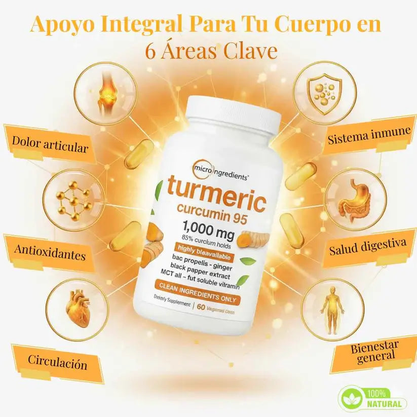 Turmeric Curcumin 95% – Fórmula Antiinflamatoria Natural