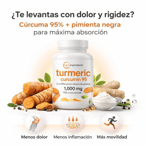Turmeric Curcumin 95% – Fórmula Antiinflamatoria Natural