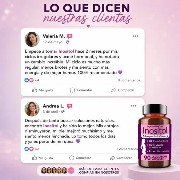 Inositol Myo + D-Chiro con Ashwagandha & Vitamina D 120C