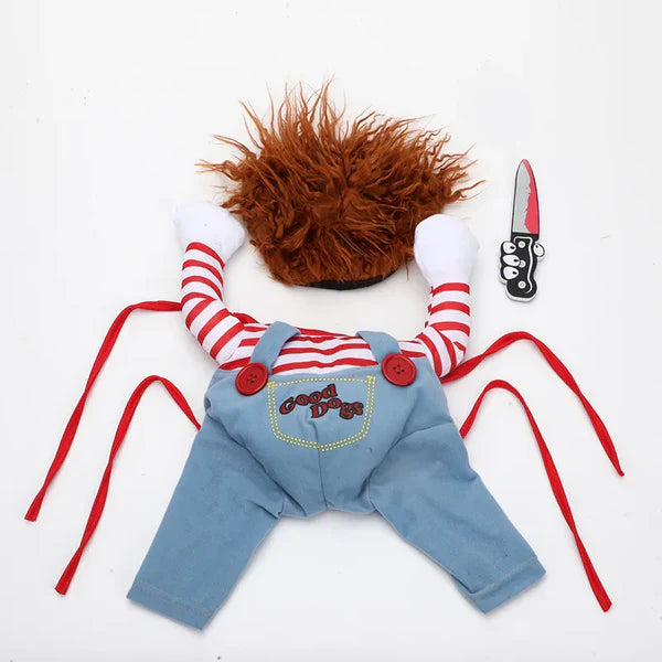 ScaryPaw – Disfraz muñeco asesino para mascotas