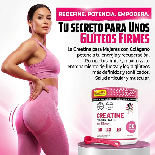 Creatina para Mujeres    Fórmula Especial para Aumentar Glúteos